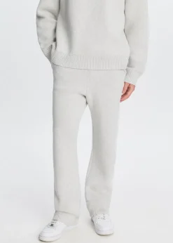 Broeken<The Sting Gebreide broek grijs, licht melee