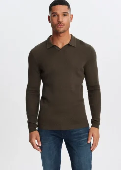 Polo's|Truien En Vesten<The Sting Gebreide johnny polo groen, olijf