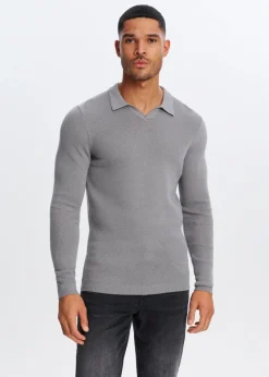 Polo's|Truien En Vesten<The Sting Gebreide johnny polo grijs, steen