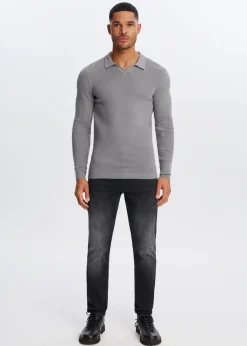 Polo's|Truien En Vesten<The Sting Gebreide johnny polo grijs, steen