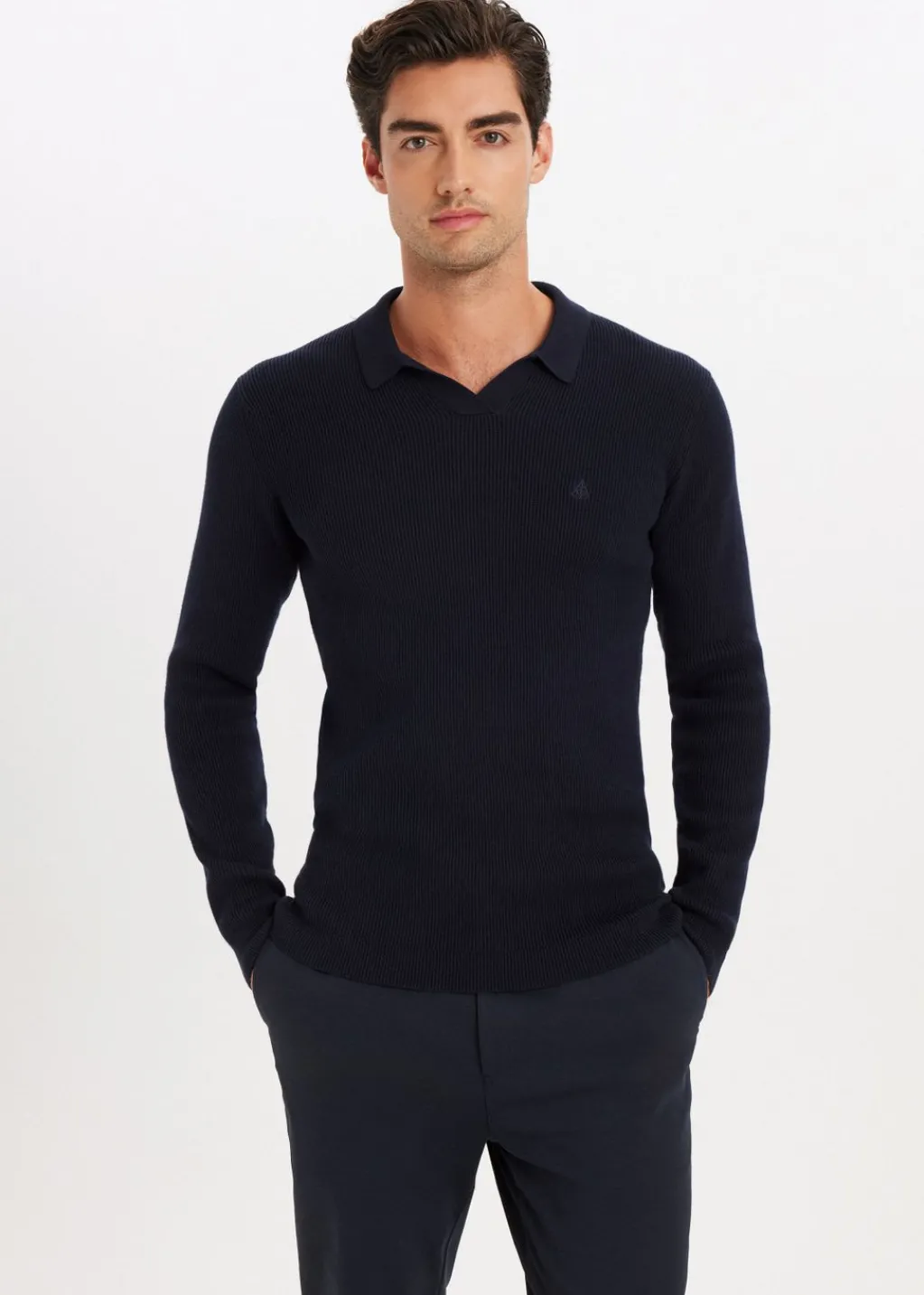 Polo's|Truien En Vesten<The Sting Gebreide johnny polo donkerblauw