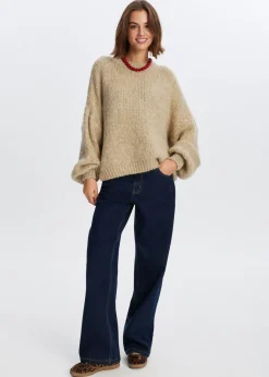 Truien En Vesten<The Sting Gebreide lurex trui zand