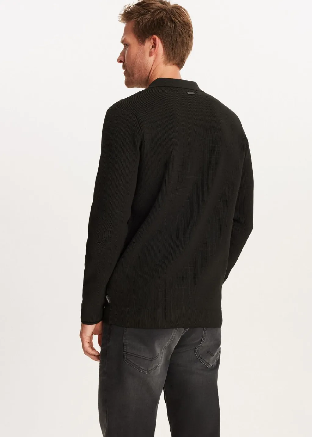 Polo's|Truien En Vesten<The Sting Gebreide polo zwart