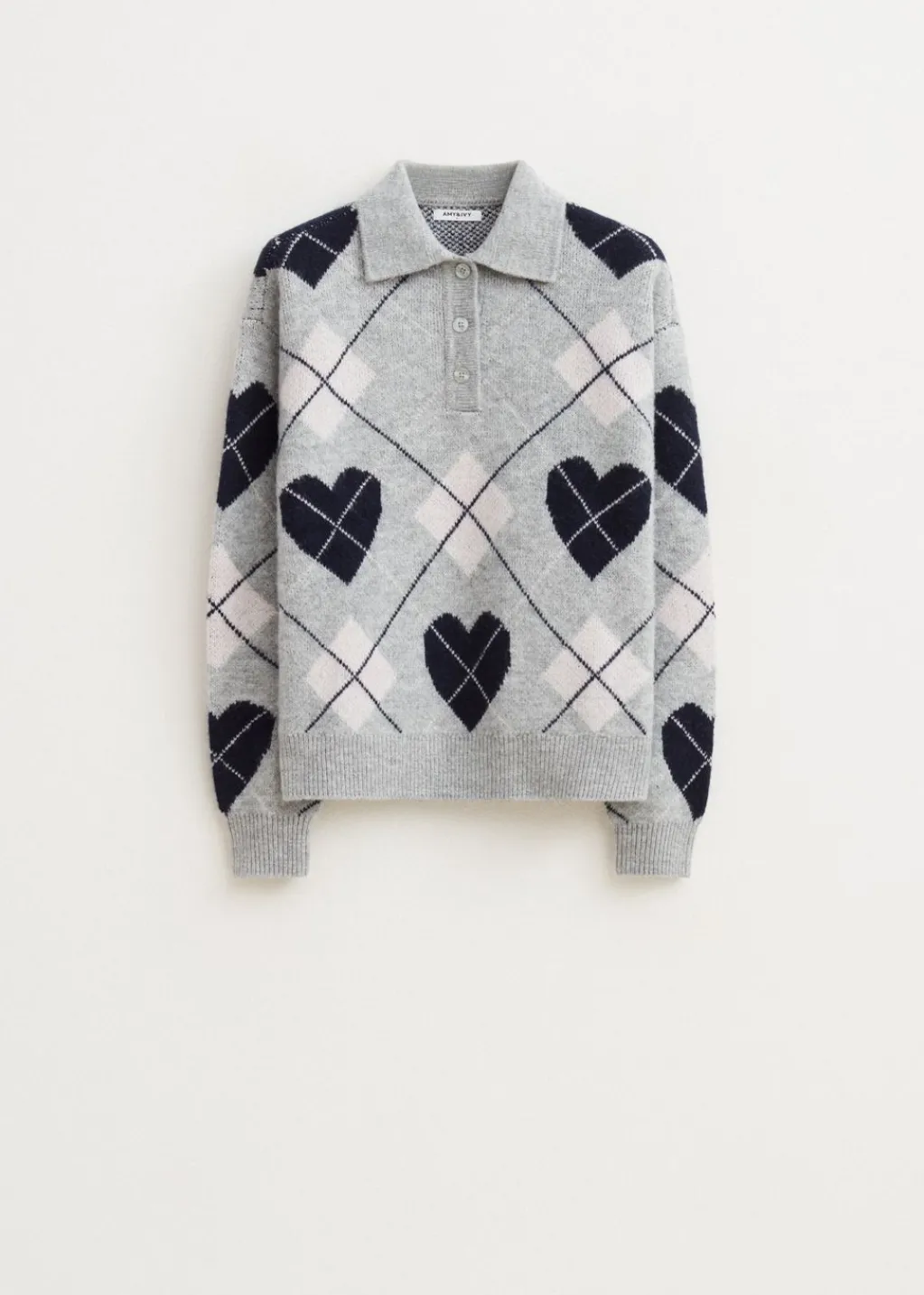 Truien En Vesten<The Sting Gebreide trui met argyle print grijs gemêleerd