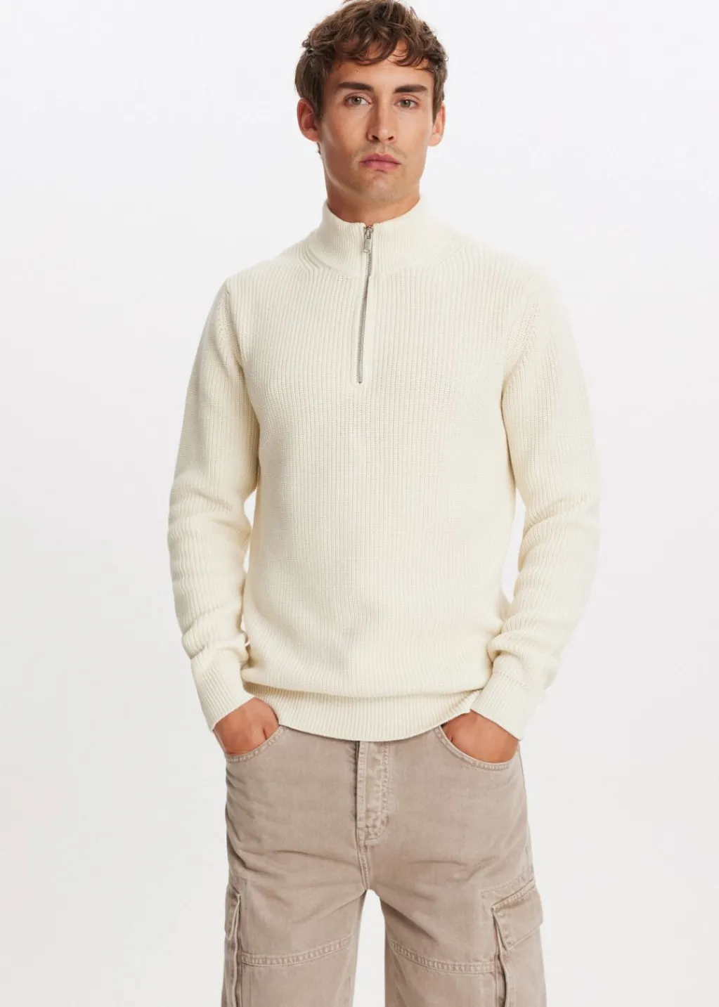 Truien En Vesten<The Sting Gebreide trui met half zip bone