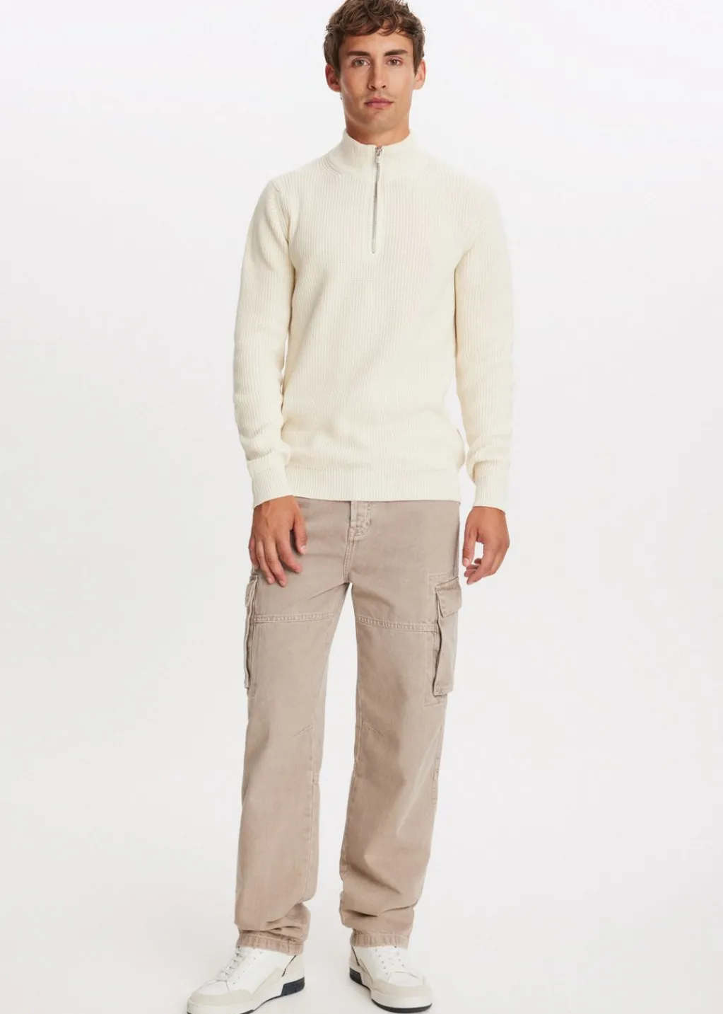 Truien En Vesten<The Sting Gebreide trui met half zip bone