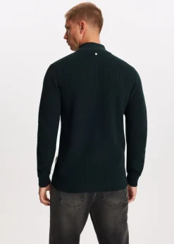 Truien En Vesten<The Sting Gebreide trui met half zip groen bottle, donker