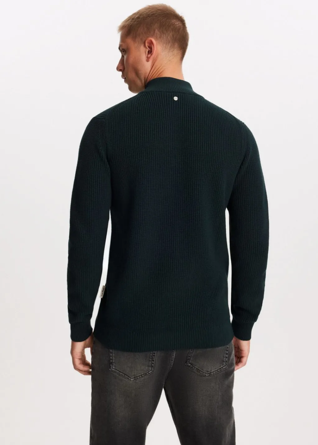 Truien En Vesten<The Sting Gebreide trui met half zip groen bottle, donker