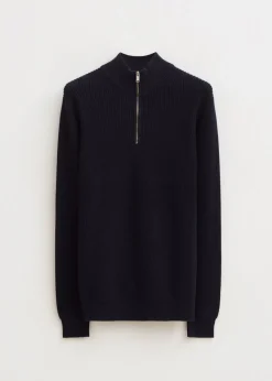 Truien En Vesten<The Sting Gebreide trui met half zip donkerblauw
