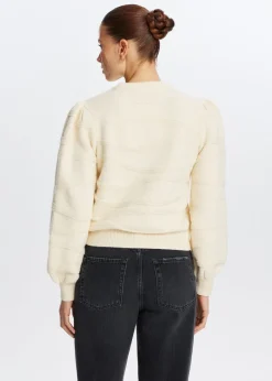 Truien En Vesten<The Sting Gebreide trui met wavy patroon creme