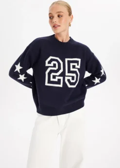 Truien En Vesten<The Sting Gebreide trui varsity donkerblauw