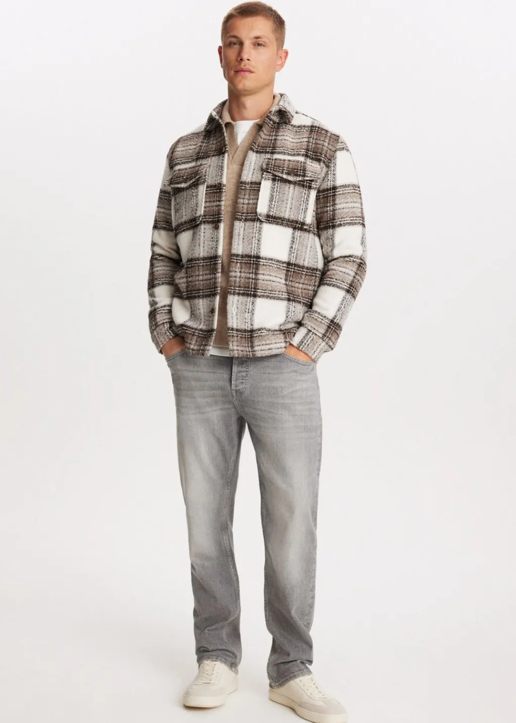 Overshirts<The Sting Geruit overshirt middenbruin