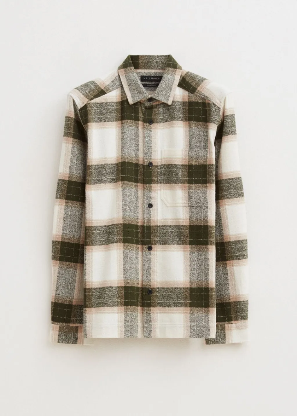 Overshirts<The Sting Geruit overshirt met structuur donkergroen