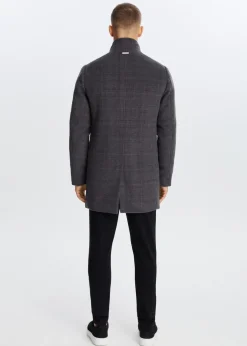 Jassen<The Sting Geruite overcoat antraciet gem&ecirc;leerd