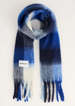 Sjaals<The Sting Geruite sjaal blauw