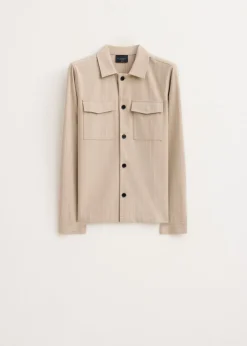 Overshirts<The Sting Gestreept resort overshirt zand