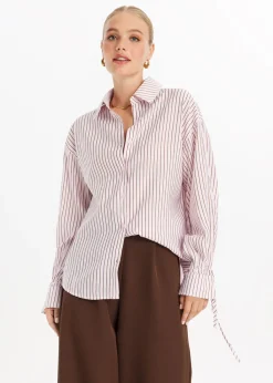 Blouses<The Sting Gestreepte blouse met glitter lichtroze