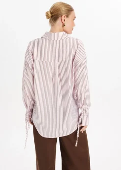 Blouses<The Sting Gestreepte blouse met glitter lichtroze