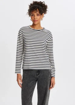 T-Shirts<The Sting Gestreepte longsleeve grijs