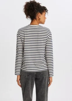 T-Shirts<The Sting Gestreepte longsleeve grijs