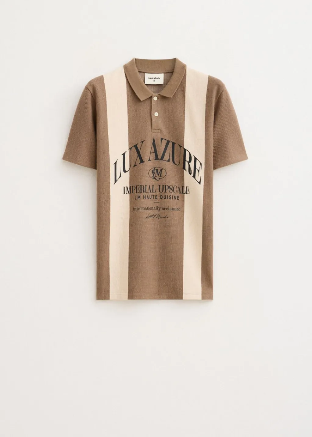 Polo's|T-Shirts<The Sting Gestreepte polo azure taupe