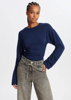 T-Shirts<The Sting Getailleerd t-shirt met lange mouwen donkerblauw