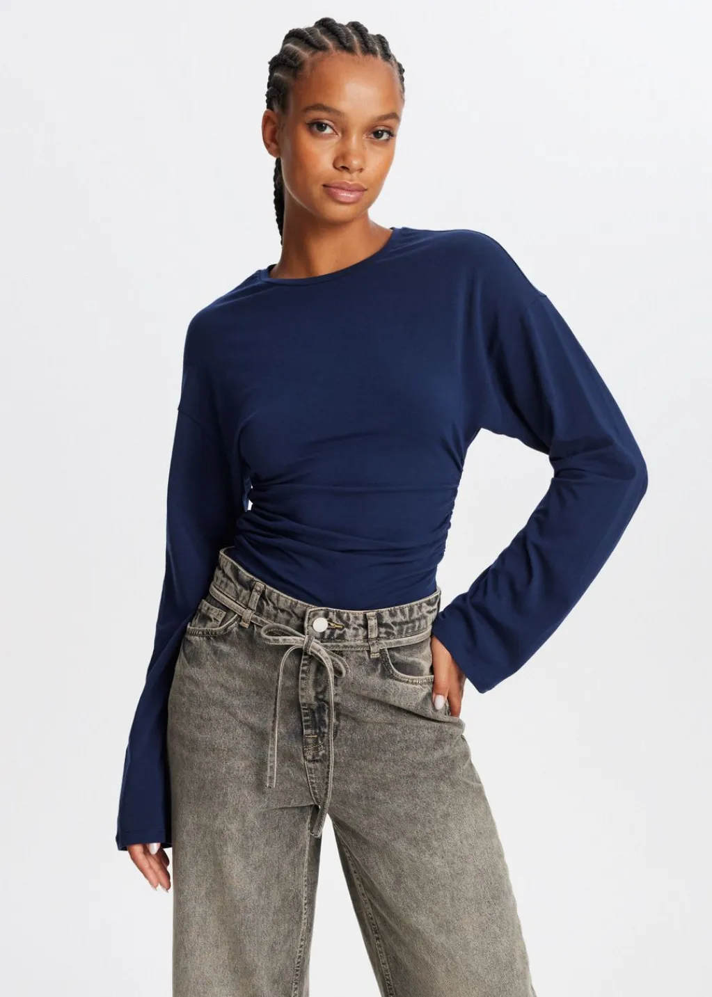 T-Shirts<The Sting Getailleerd t-shirt met lange mouwen donkerblauw