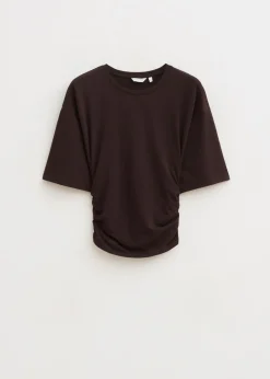 T-Shirts<The Sting Getailleerd t-shirt met plooien donkerbruin