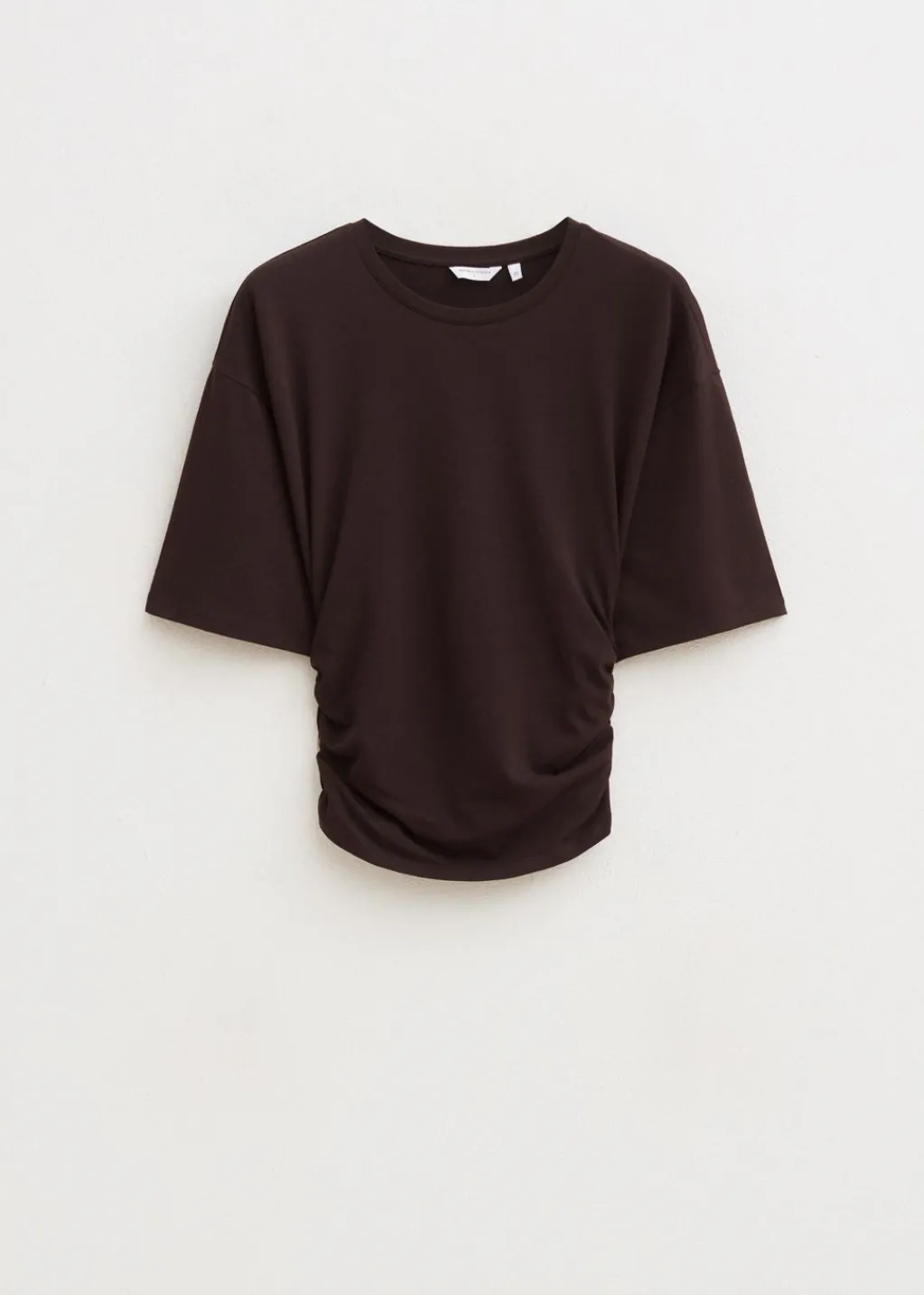T-Shirts<The Sting Getailleerd t-shirt met plooien donkerbruin