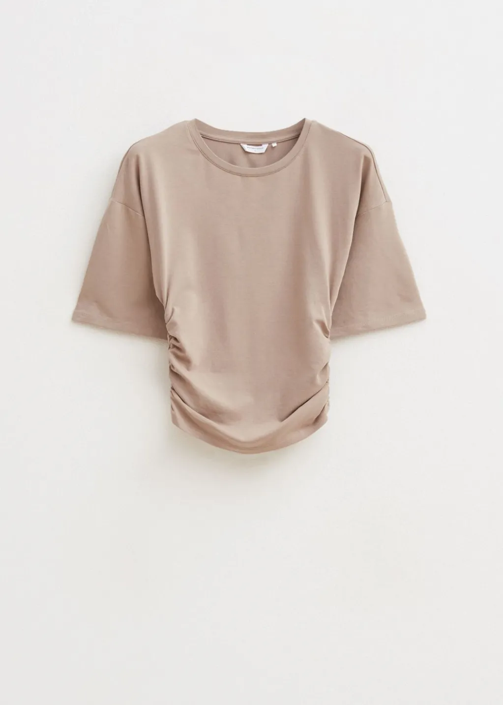 T-Shirts<The Sting Getailleerd t-shirt met plooien taupe