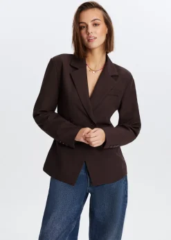 Blazers En Gilets<The Sting Getailleerde blazer donkerbruin