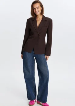 Blazers En Gilets<The Sting Getailleerde blazer donkerbruin