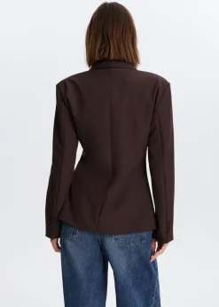 Blazers En Gilets<The Sting Getailleerde blazer donkerbruin