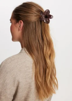 Haaraccessoires<The Sting Haarclip bloem donkerbruin