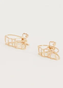 Haaraccessoires<The Sting Haarclip set vlinder goud