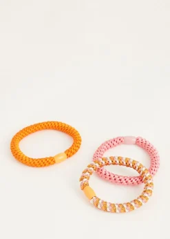 Haaraccessoires<The Sting Haarelastiekjes set oranje