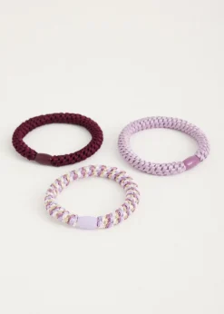 Haaraccessoires<The Sting Haarelastiekjes set paars