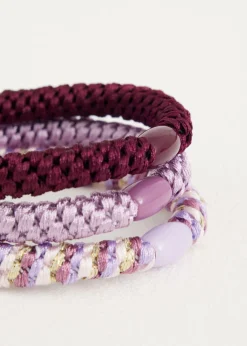 Haaraccessoires<The Sting Haarelastiekjes set paars