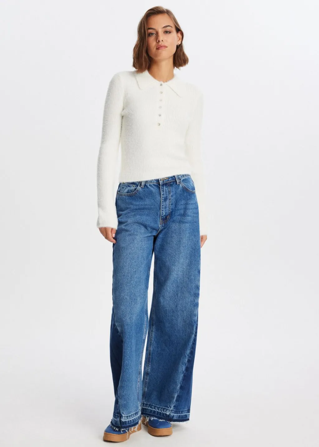 Truien En Vesten<The Sting Hairy polo wit, off-white