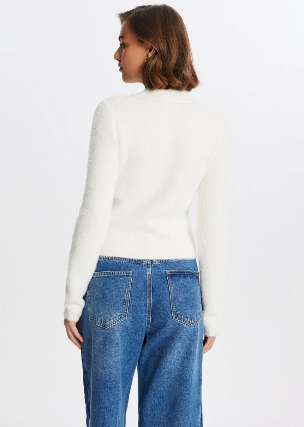 Truien En Vesten<The Sting Hairy polo wit, off-white