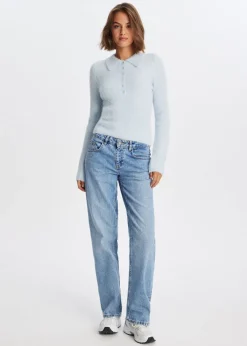 Truien En Vesten<The Sting Hairy polo lichtblauw