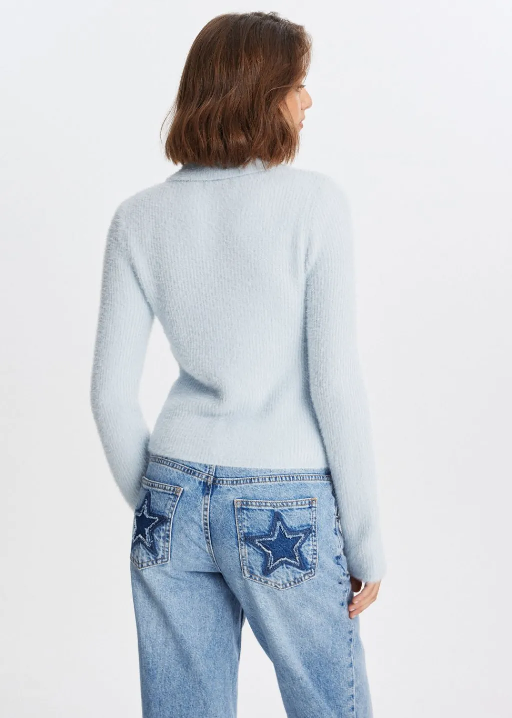 Truien En Vesten<The Sting Hairy polo lichtblauw