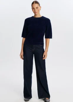 Truien En Vesten<The Sting Hairy trui donkerblauw