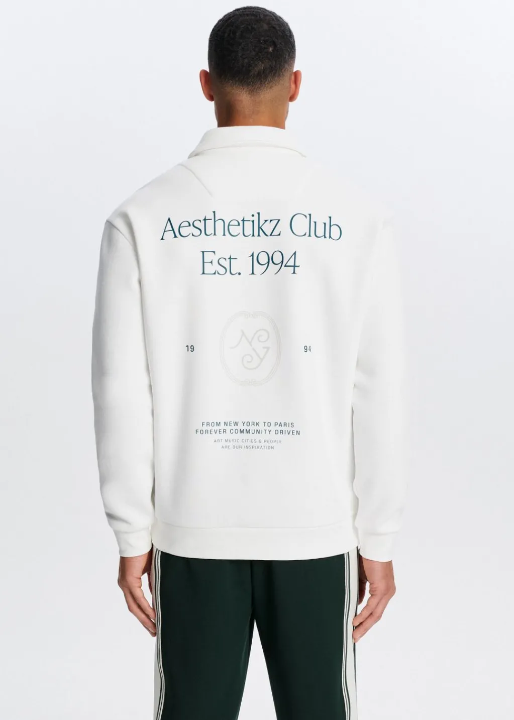 Polo's|Sweaters En Hoodies<The Sting Half zip polo club wit, off-white