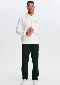 Polo's|Sweaters En Hoodies<The Sting Half zip polo club wit, off-white