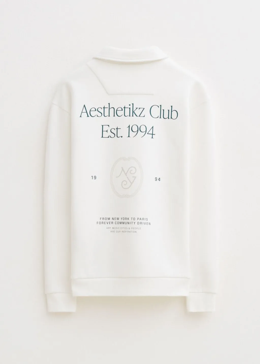 Polo's|Sweaters En Hoodies<The Sting Half zip polo club wit, off-white