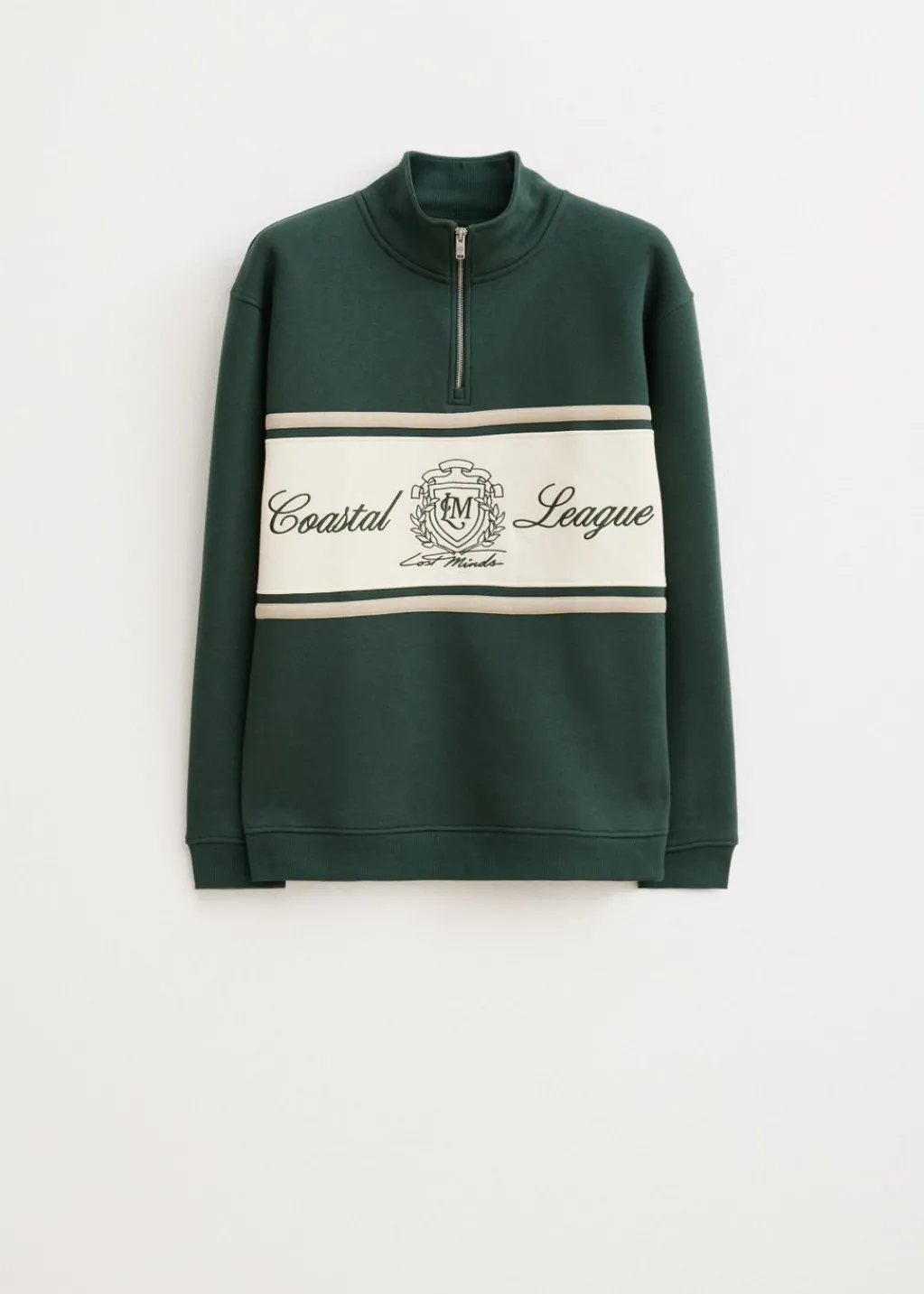 Sweaters En Hoodies<The Sting Half zip sweater league donkergroen