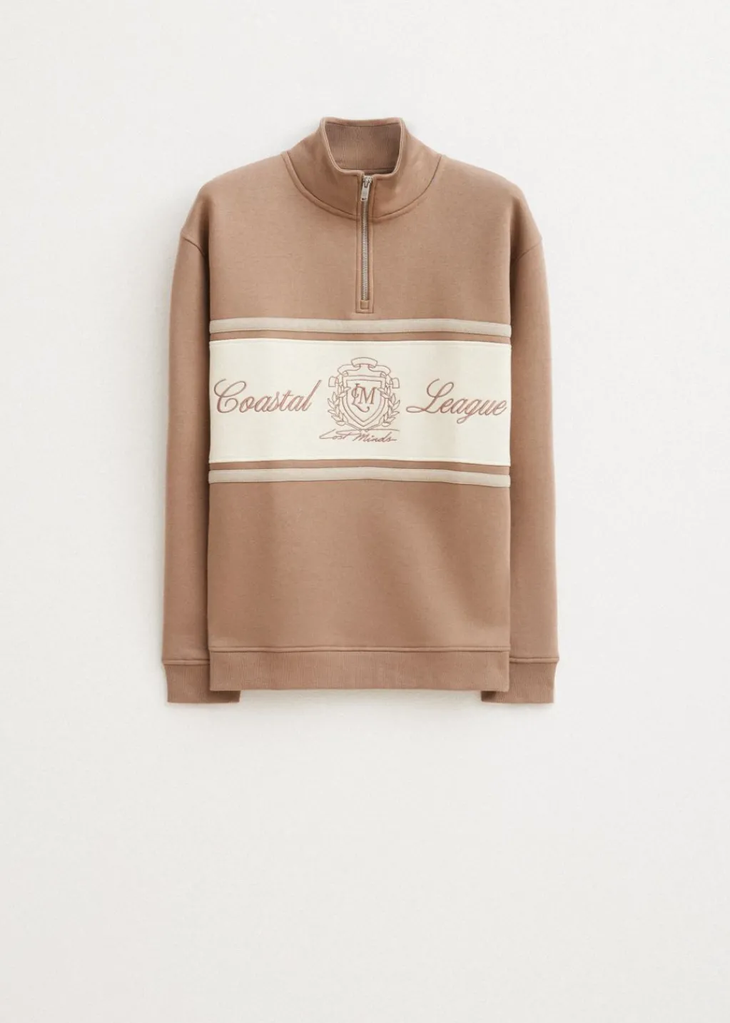 Sweaters En Hoodies<The Sting Half zip sweater league taupe