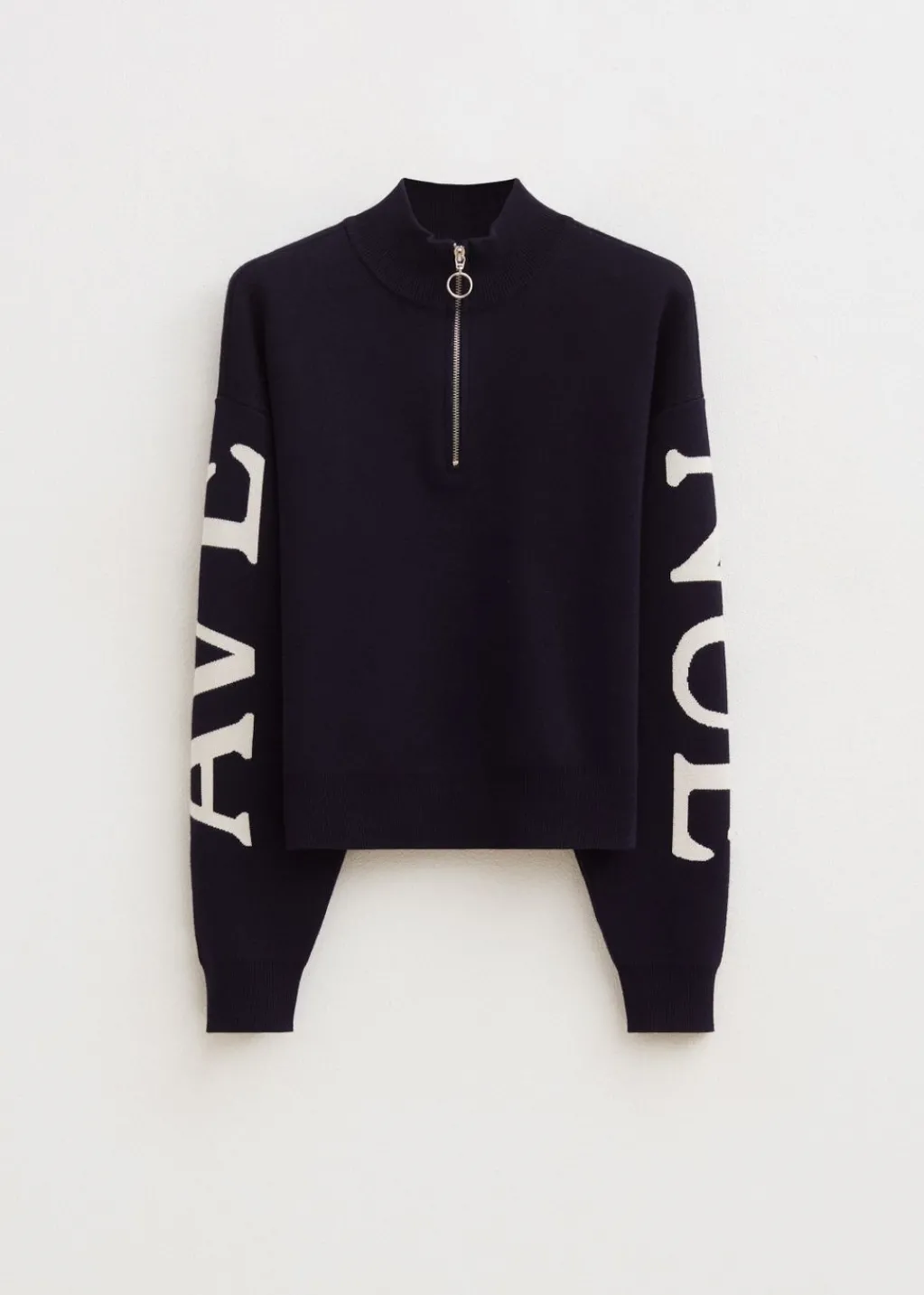 Truien En Vesten<The Sting Halfzip trui donkerblauw