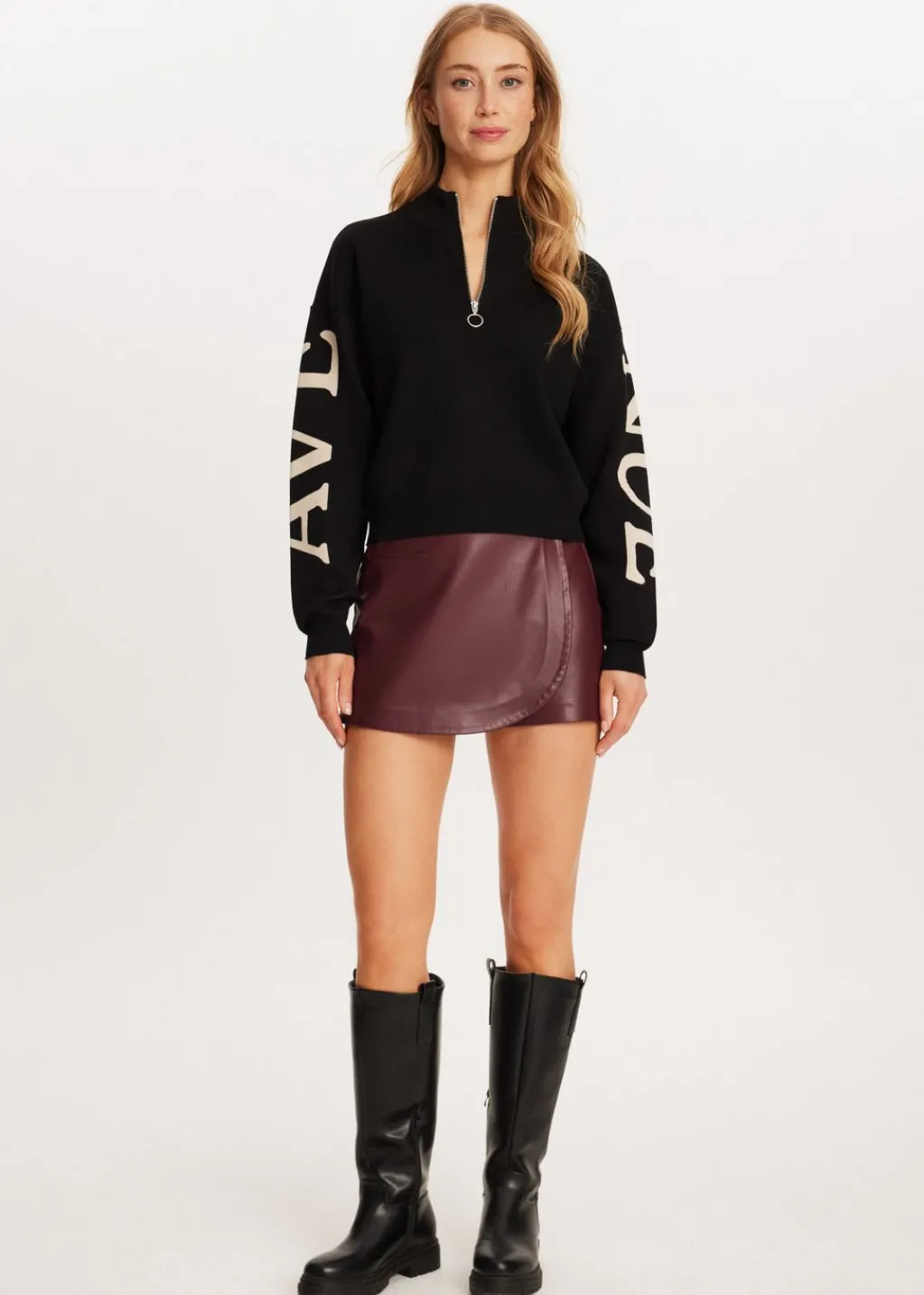 Truien En Vesten<The Sting Halfzip trui zwart